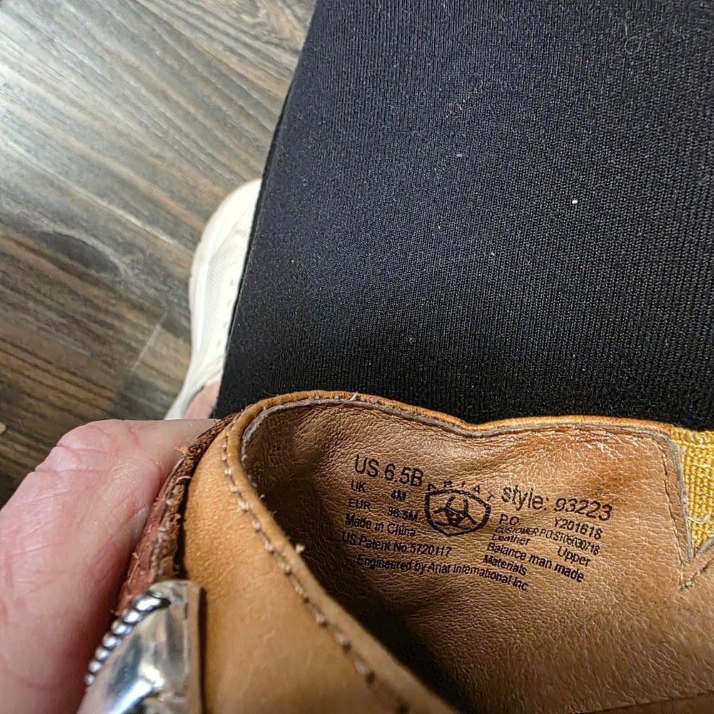 Ariat Womens 6.5B Tan Leather Braided‎ Strap Western Clogs Mules 93223 ATS - Picture 6 of 8